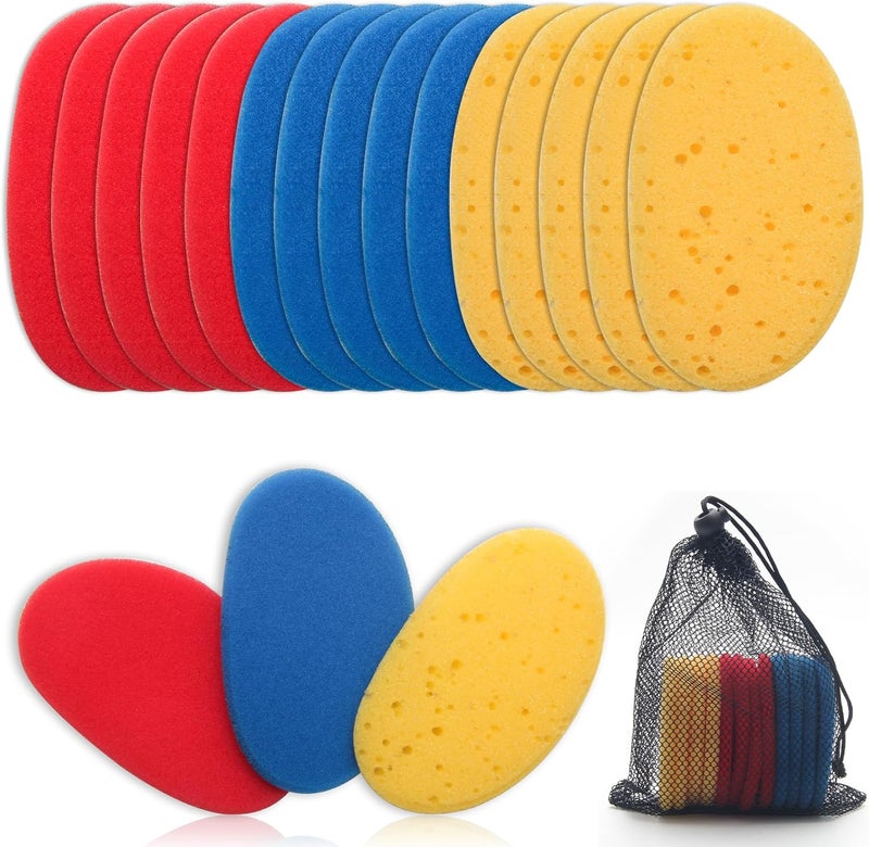 Boyistar Clay Sponges for Clay, Ceramics Pottery Clay Sponge for Shaping and Clean Sponge with 3-Density Clay Sponge Artists Sponge for Pottery Modeling Sculpting with Mesh Bag (18) - Image 1
